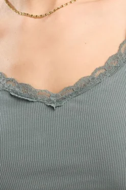 Singlet Grace singlet met kant en verstelbare bandjes