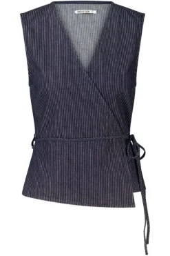 Sleeveless top Iona Wikkeltop met V-hals