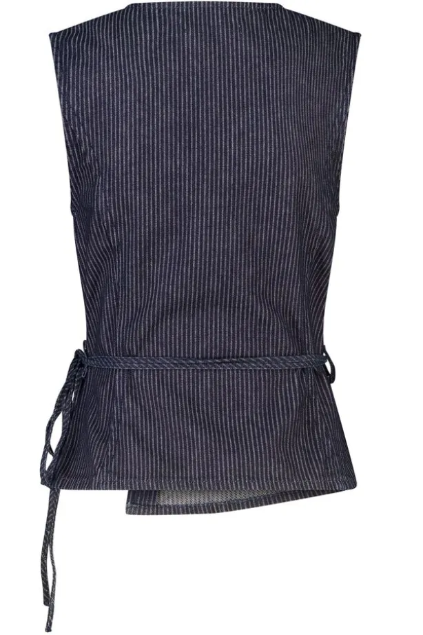 Sleeveless top Iona Wikkeltop met V-hals