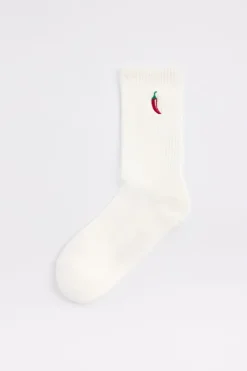 Sokken Thabo Fun hoge sokken met embroidery detail