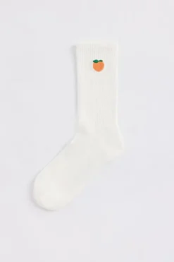 Sokken Thabo Fun hoge sokken met ribstructuur en embroidery