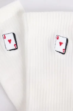 Sokken Thabo Fun hoge sokken met embroidery detail