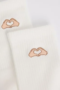 Sokken Thabo Fun Jr sokken met embroidery detail