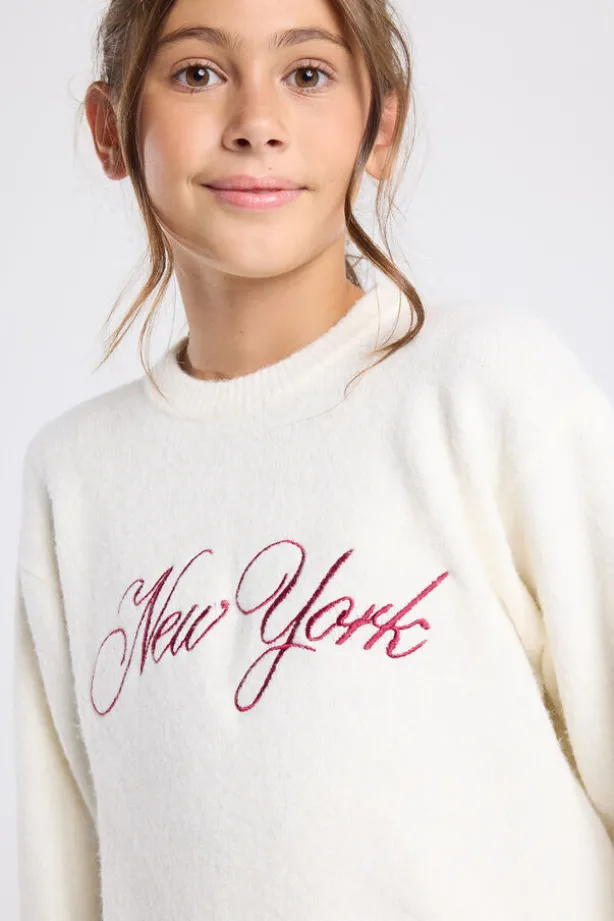 Sweater Kardy jr Sweater met ronde hals en jacquard of borduursel