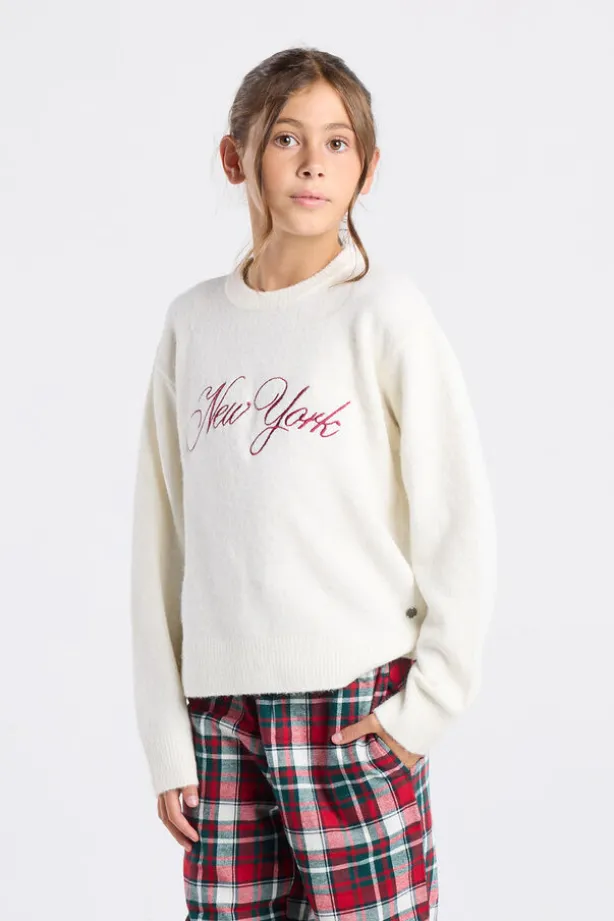 Sweater Kardy jr Sweater met ronde hals en jacquard of borduursel