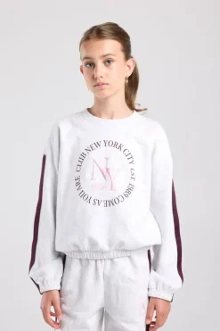 sweater Safia Jr sweater met front print en balloon shape