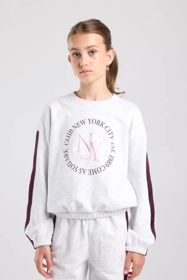 sweater Safia Jr sweater met front print en balloon shape