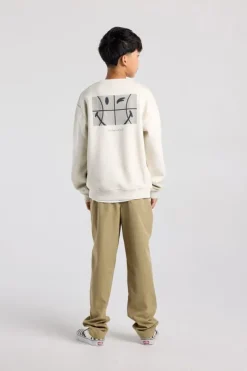 Sweater Scout Crew Jr relaxed fit sweater met Smileyworld™ chest- en backprint