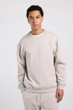 Sweater Sealey Crew Crewneck sweater met relaxed fit en tonale patch