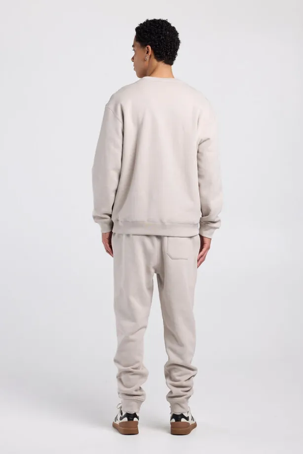 Sweater Sealey Crew Crewneck sweater met relaxed fit en tonale patch