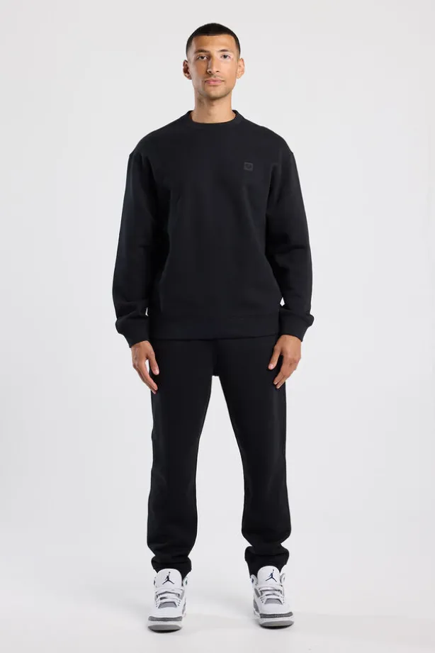 Sweater Sealey Crew Crewneck sweater met relaxed fit en tonale patch