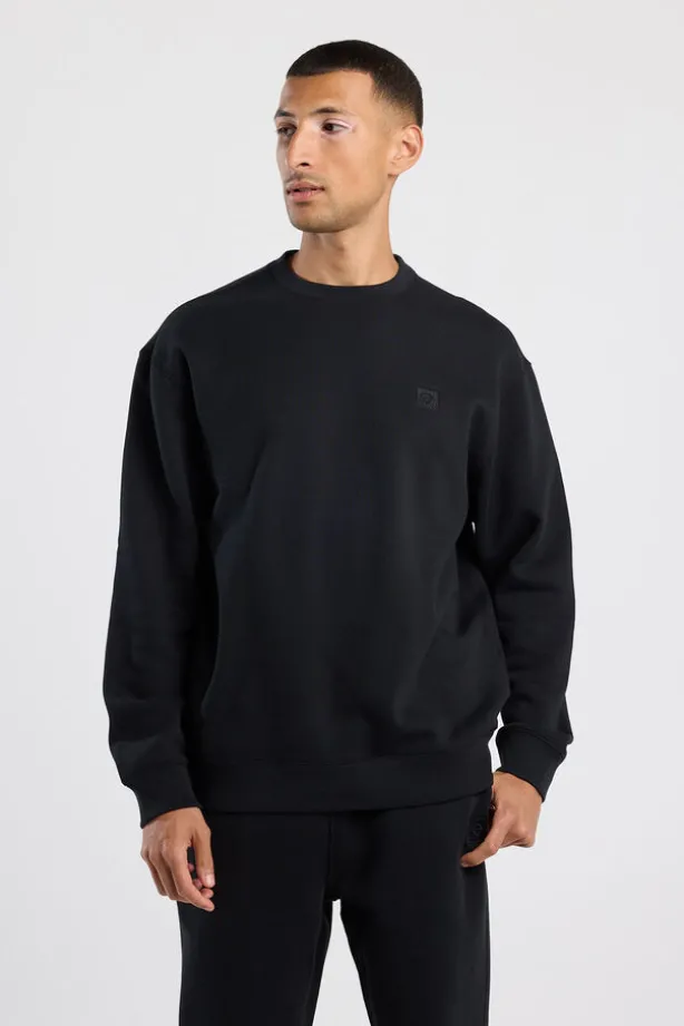 Sweater Sealey Crew Crewneck sweater met relaxed fit en tonale patch