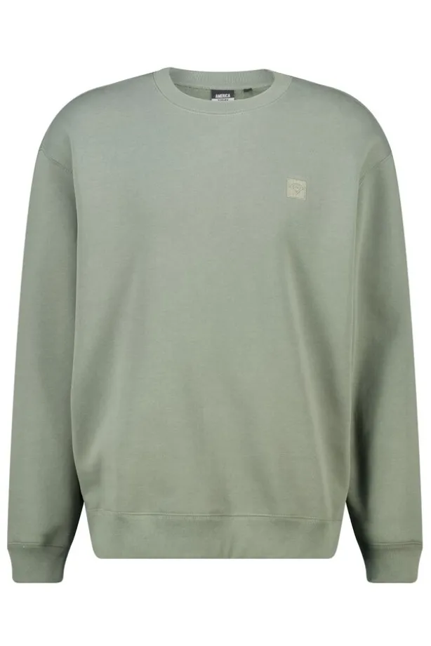 Sweater Sealey Crew Crewneck sweater met relaxed fit en tonale patch