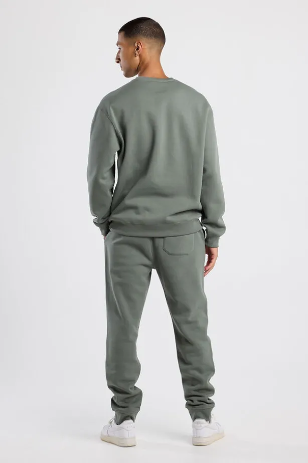 Sweater Sealey Crew Crewneck sweater met relaxed fit en tonale patch