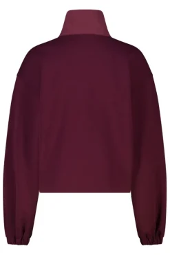 Sweater Serena half zip sweater met hoge kraag
