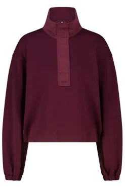 Sweater Serena half zip sweater met hoge kraag