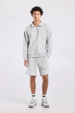Sweater Sidney half zip sweater met half zip en relaxed fit