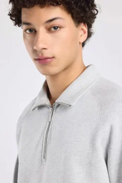 Sweater Sidney half zip sweater met half zip en relaxed fit
