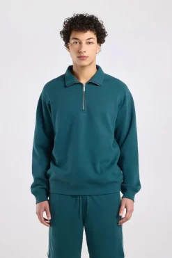Sweater Sidney half zip sweater met half zip en relaxed fit