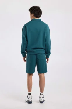 Sweater Sidney half zip sweater met half zip en relaxed fit