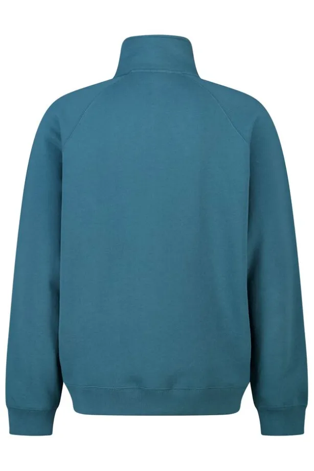 Sweater Sidney half zip sweater met half zip en relaxed fit
