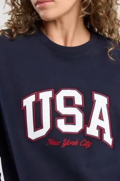 Sweat Senna Sweater met New York City en USA print