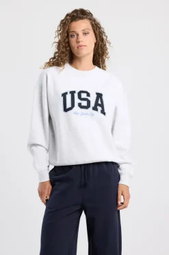 Sweat Senna Sweater met New York City en USA print