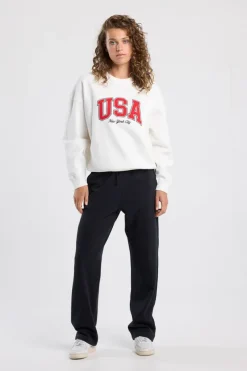 Sweat Senna Sweater met New York City en USA print