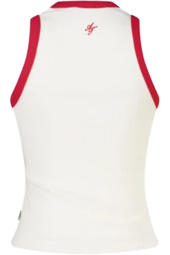 Tanktop Goya slim fit tanktop met borduring op de rug