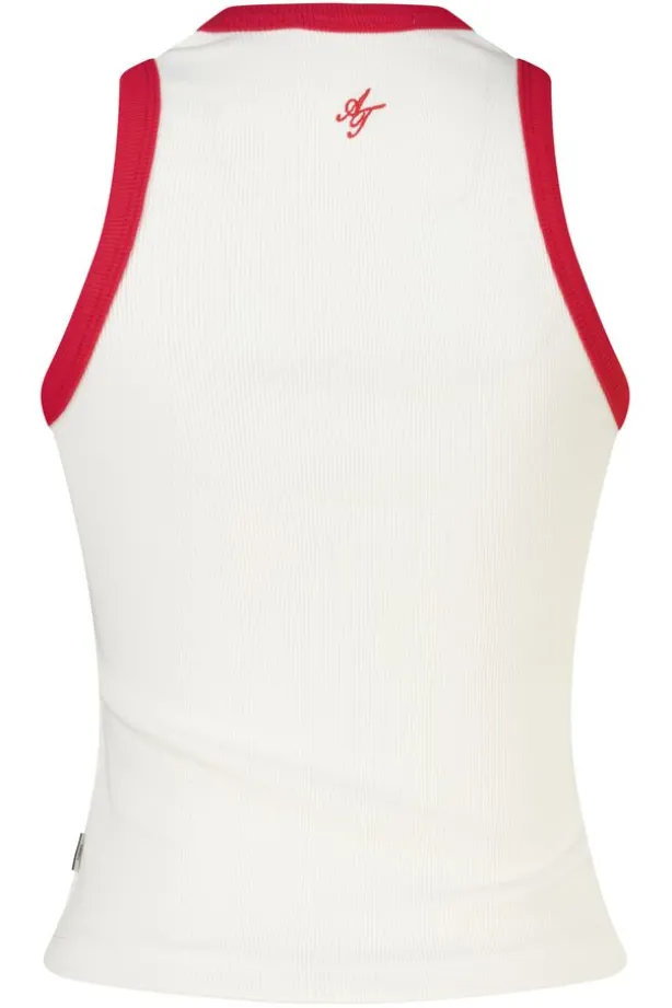 Tanktop Goya slim fit tanktop met borduring op de rug