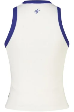 Tanktop Goya slim fit tanktop met borduring op de rug