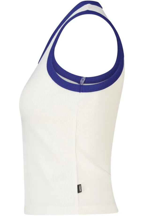 Tanktop Goya slim fit tanktop met borduring op de rug