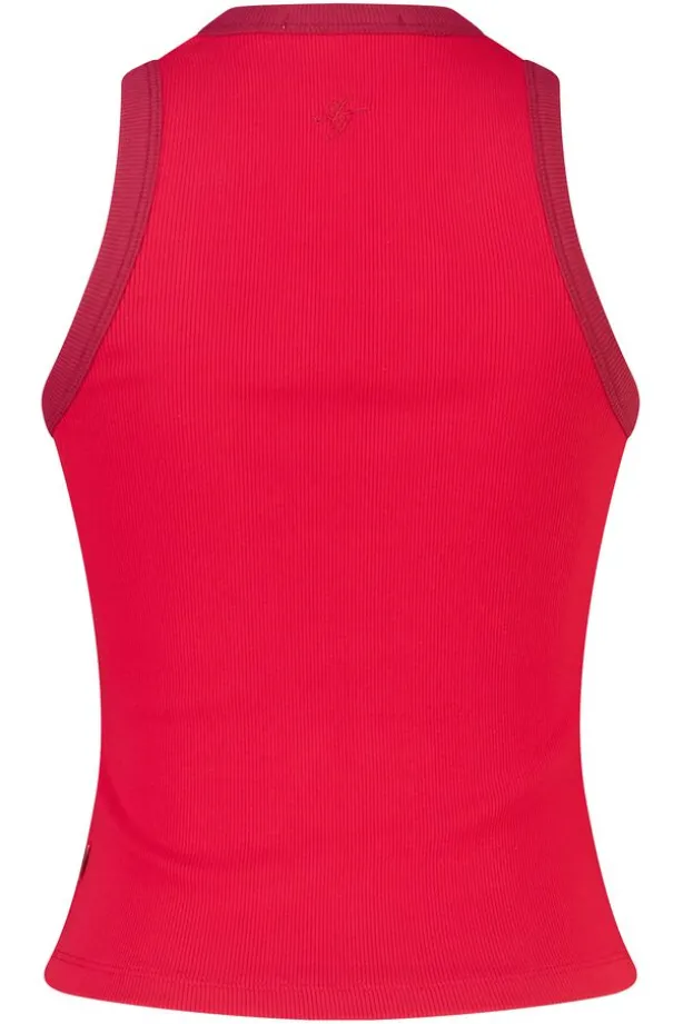 Tanktop Goya slim fit tanktop met borduring op de rug