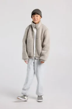 Teddy vest Bodhi Jr gevoerd teddy vest met aantrekkoorden