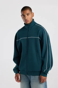 Track jacket Bobby relaxed fit track jacket met piping details