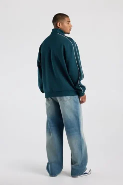 Track jacket Bobby relaxed fit track jacket met piping details