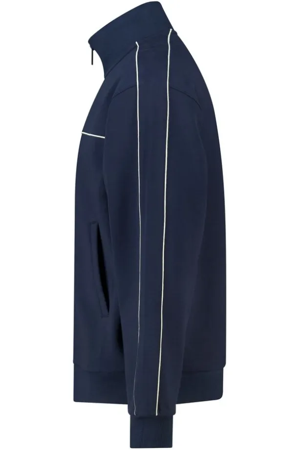 Track jacket Bobby relaxed fit track jacket met piping details