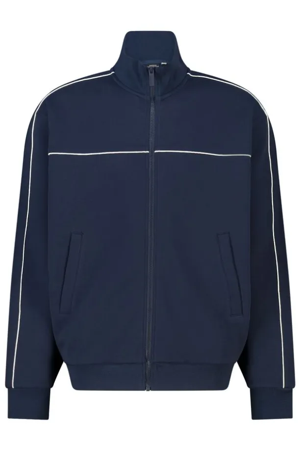 Track jacket Bobby relaxed fit track jacket met piping details