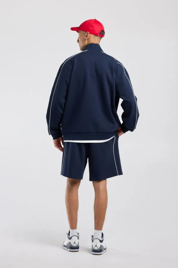 Track jacket Bobby relaxed fit track jacket met piping details