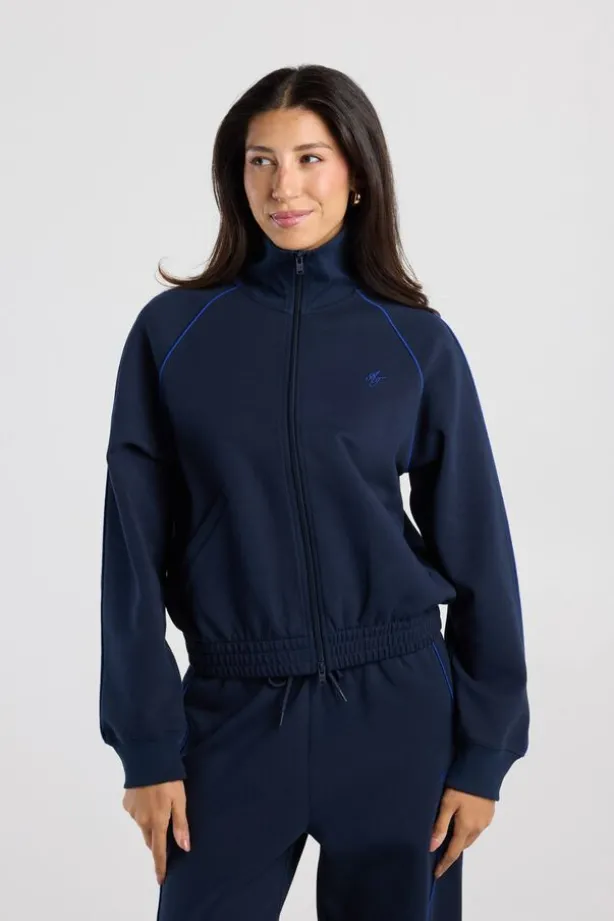 Track jacket Suna oversized track jacket met opstaande kraag