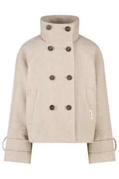 Trenchcoat Jany jr korte trenchcoat met opstaande kraag