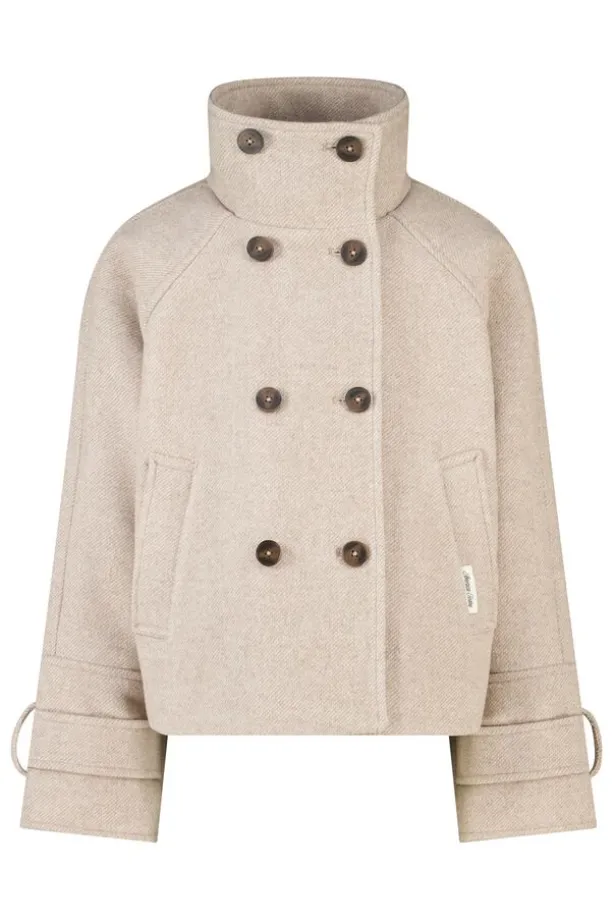 Trenchcoat Jany jr korte trenchcoat met opstaande kraag