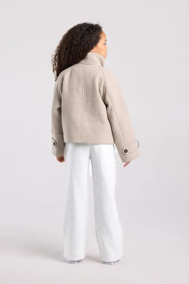 Trenchcoat Jany jr korte trenchcoat met opstaande kraag