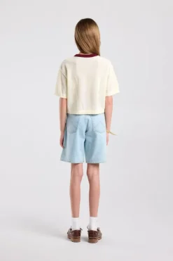 Trui Kimmie Jr gebreid model met korte mouwen
