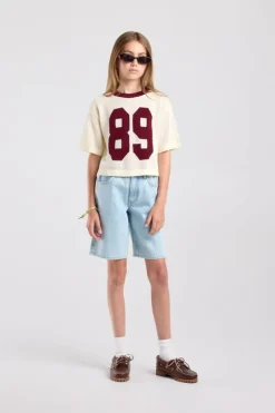 Trui Kimmie Jr gebreid model met korte mouwen
