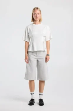 T-shirt Edia fitted T-shirt met wijde mouwen