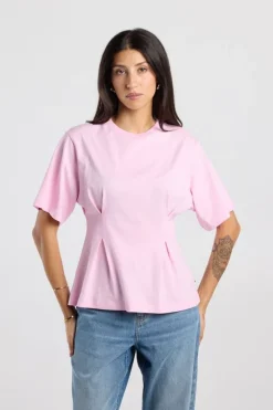 T-shirt Edia fitted T-shirt met wijde mouwen
