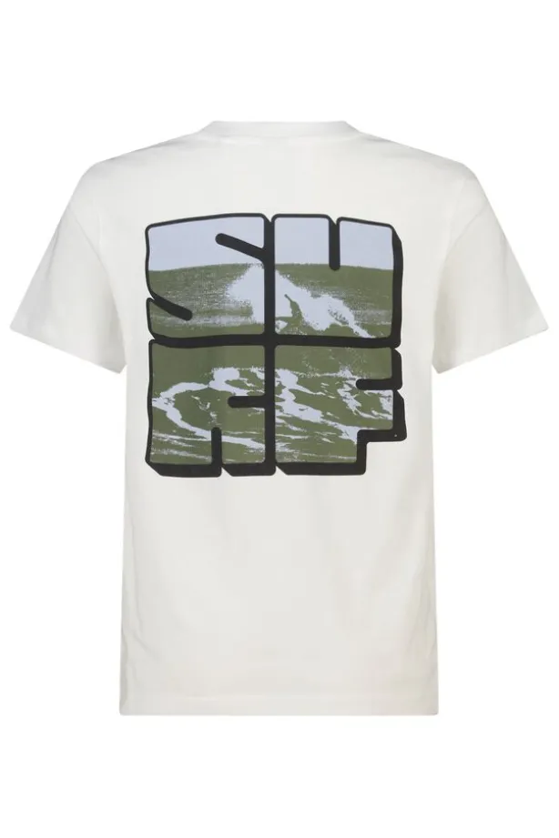 T-shirt Edson Jr regular fit met print voor en achter