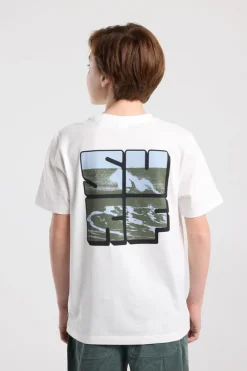 T-shirt Edson Jr regular fit met print voor en achter