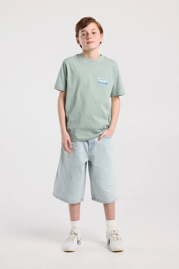 T-shirt Edson Jr regular fit met print voor en achter